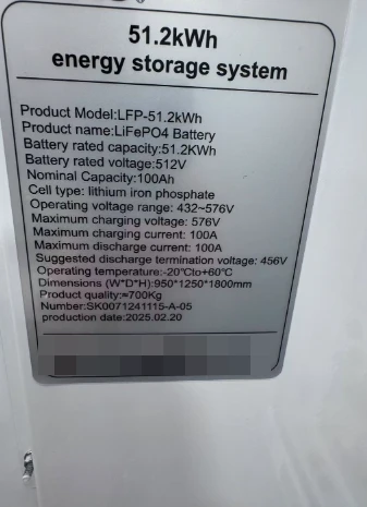 51.2kWh Energy Storage Cabinet 51.2kWh Energy Storage Cabinet